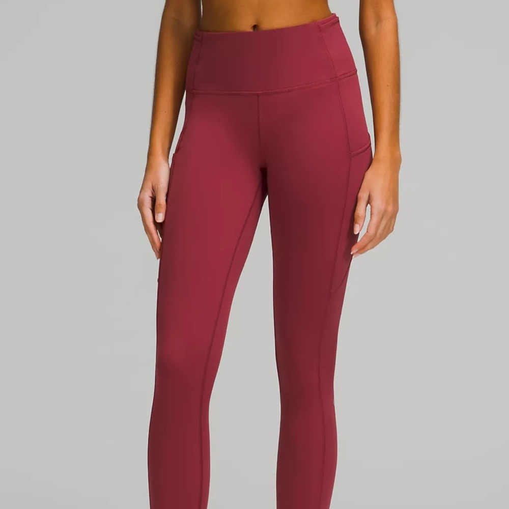 Lululemon Maroon Fast and Furious Leggings